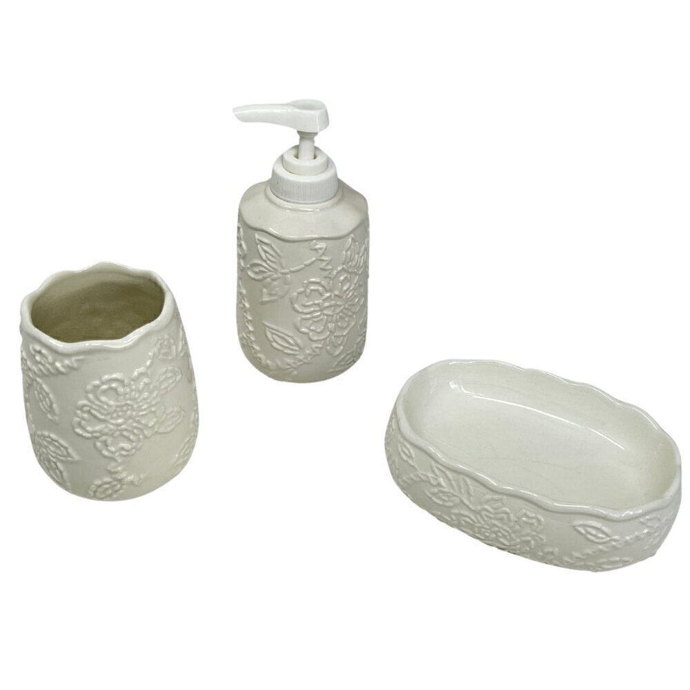 3 Piece Ceramic Bathroom Accessories Set
